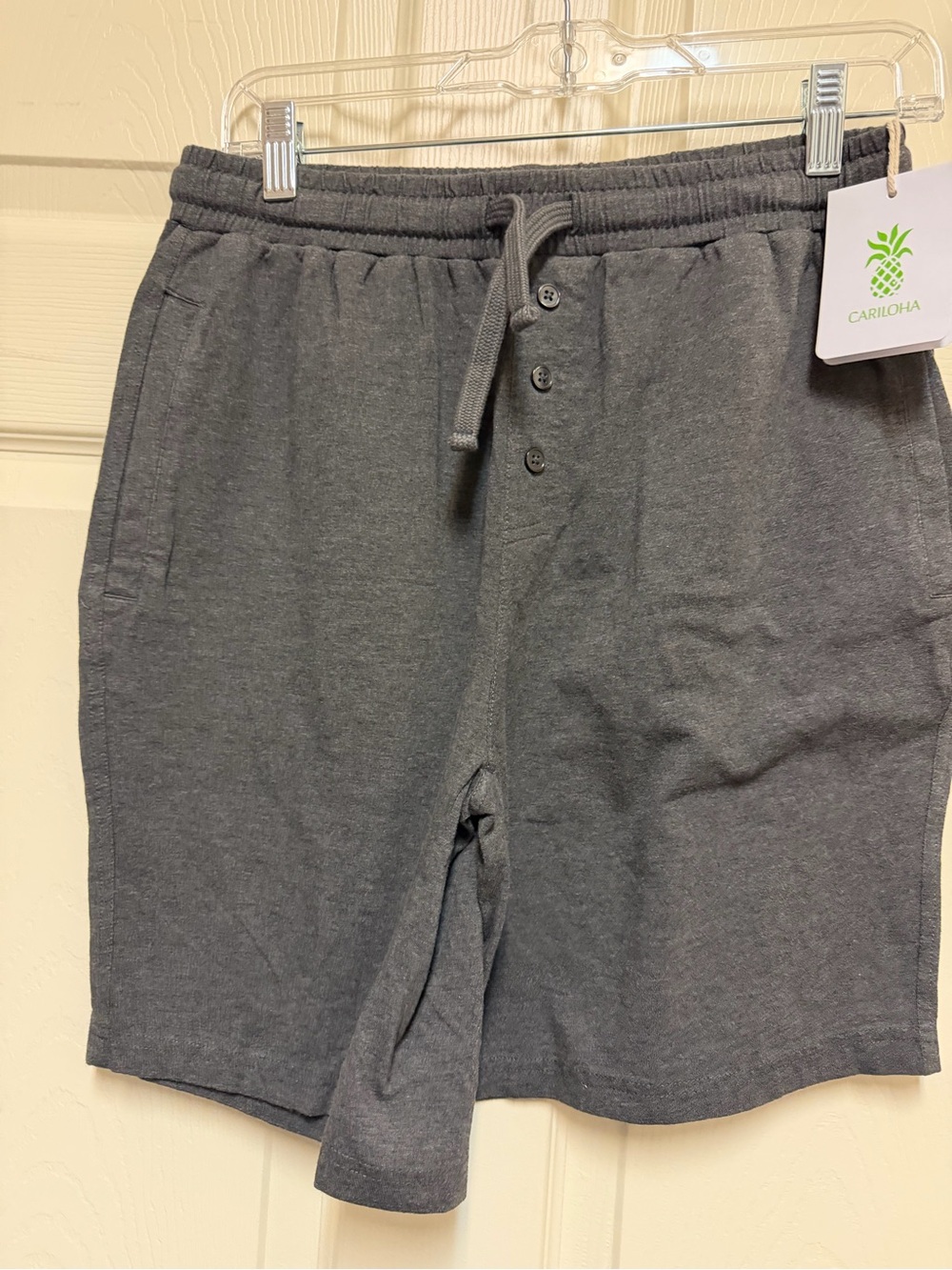 Cariloha Men's Gray Athletic Knit Shorts with Drawstring